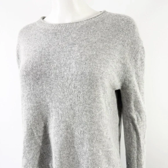 Jenni Kayne Gray Sweater Size M Long Sleeve Wool Cashmere Knit Casual Preppy - Picture 3 of 9